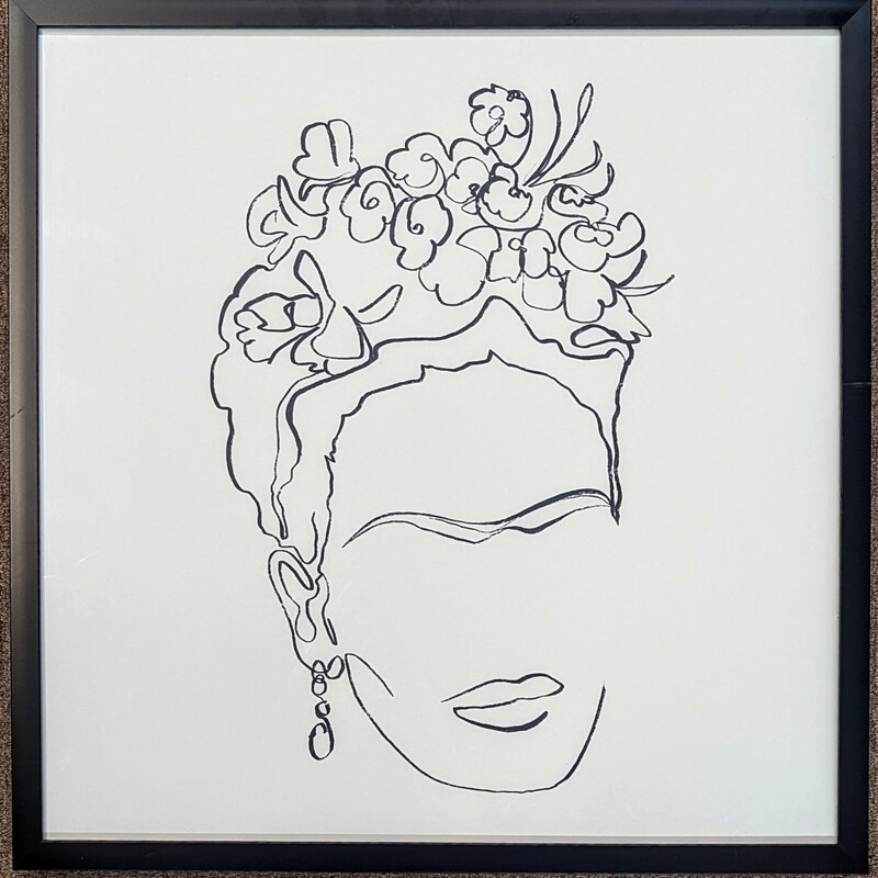 Frida Kahlo Face Sketch