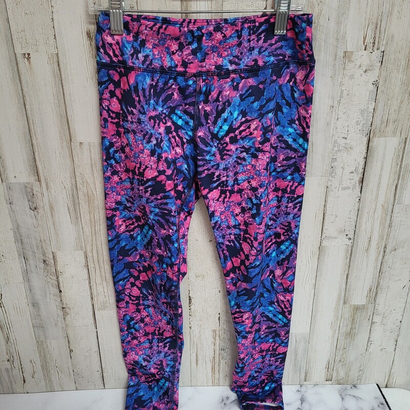 7/8 Blue/Pink Dye Legging, Blue, Size: Girl 7/8