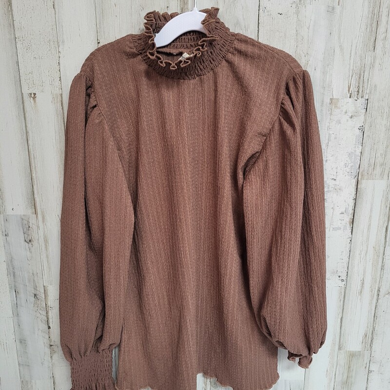 12 Brown Smock Blouse