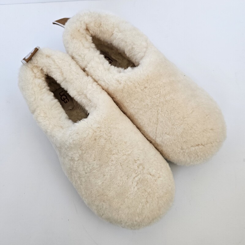 UGG Fuzzy, Cream, Size: 8