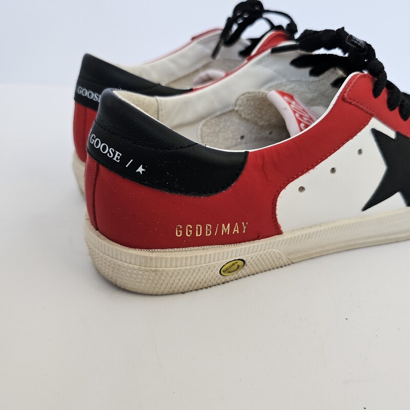 Golden Goose May, RedWht, Size: 39/8