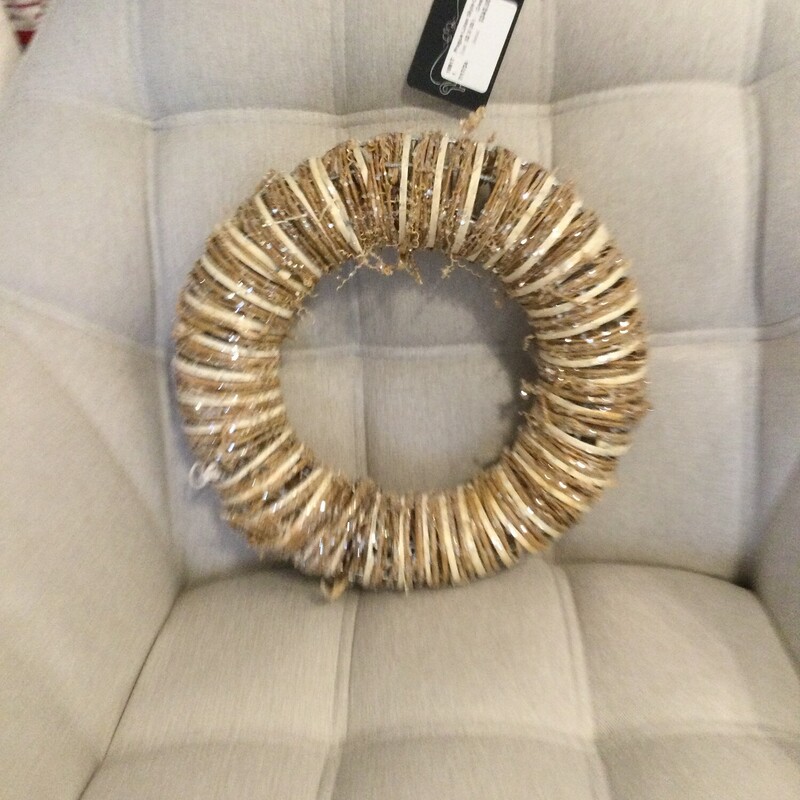 Wrapped Wreath W/gold Acc