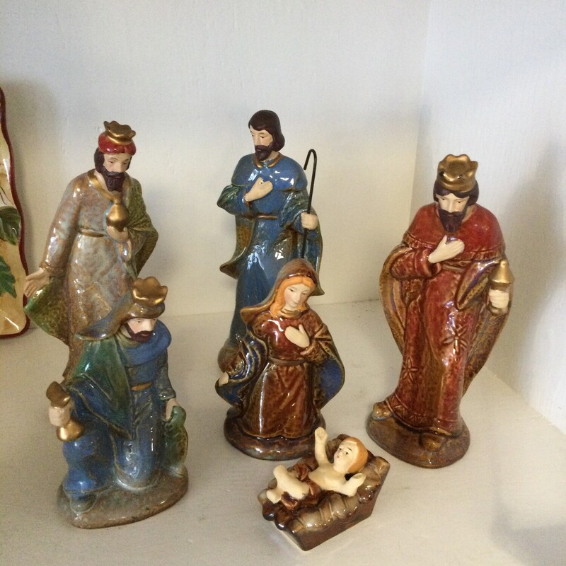 Ceramic 6-pce Nativity Sc