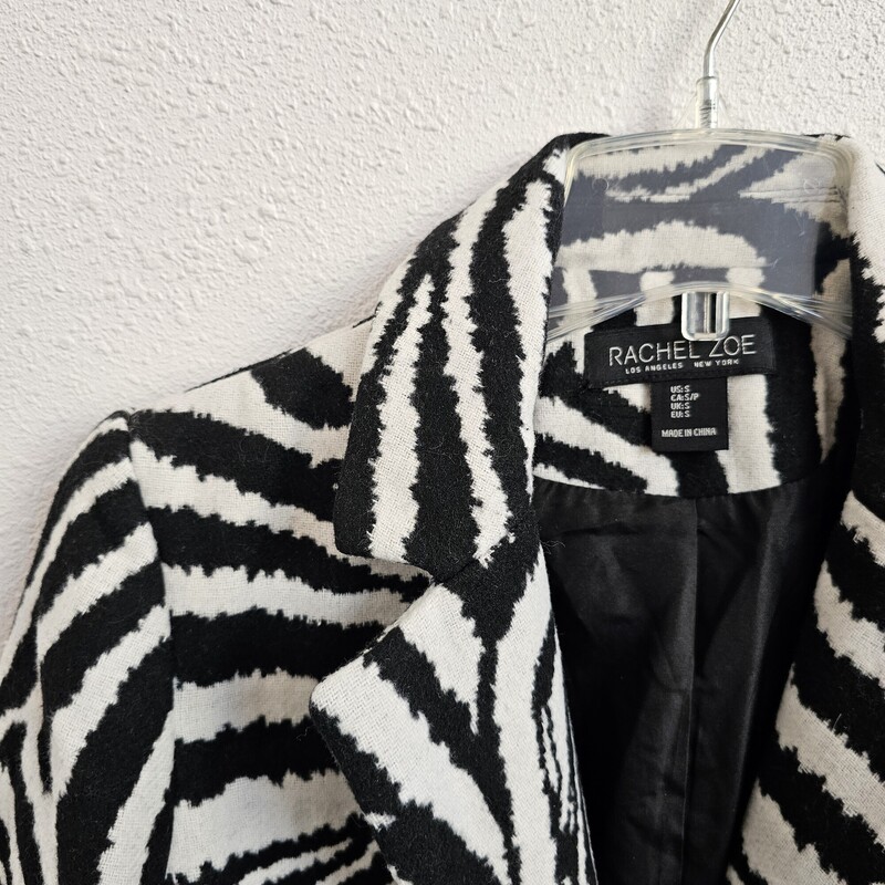 Rachel Zoe Zebra, Blkwht, Size: Small