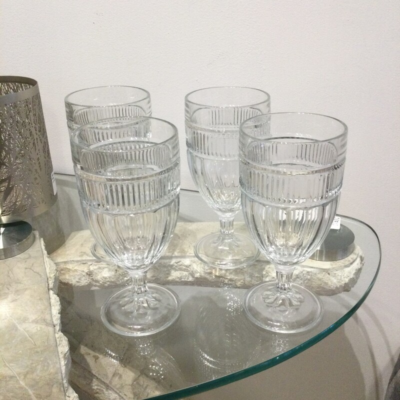 Cut Glass Goblets X4