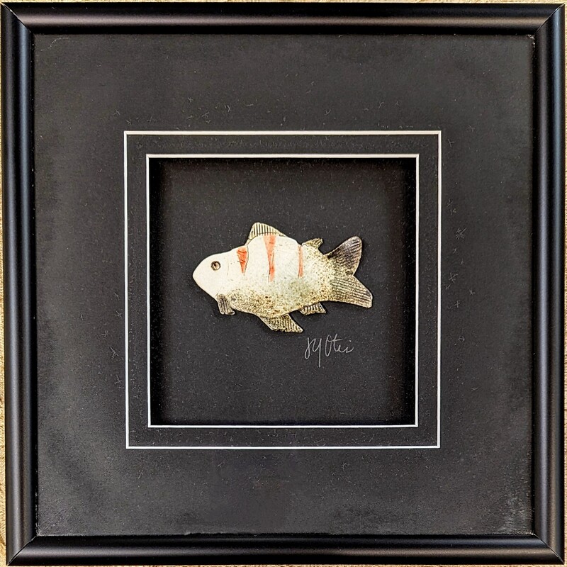 Otis Pottery Framed Fish