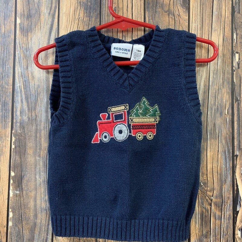 Blue Christmas Vest, Size: 18m