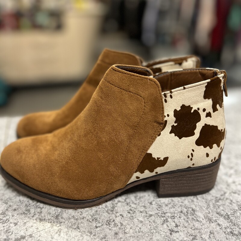 Brown Cow Print Boots