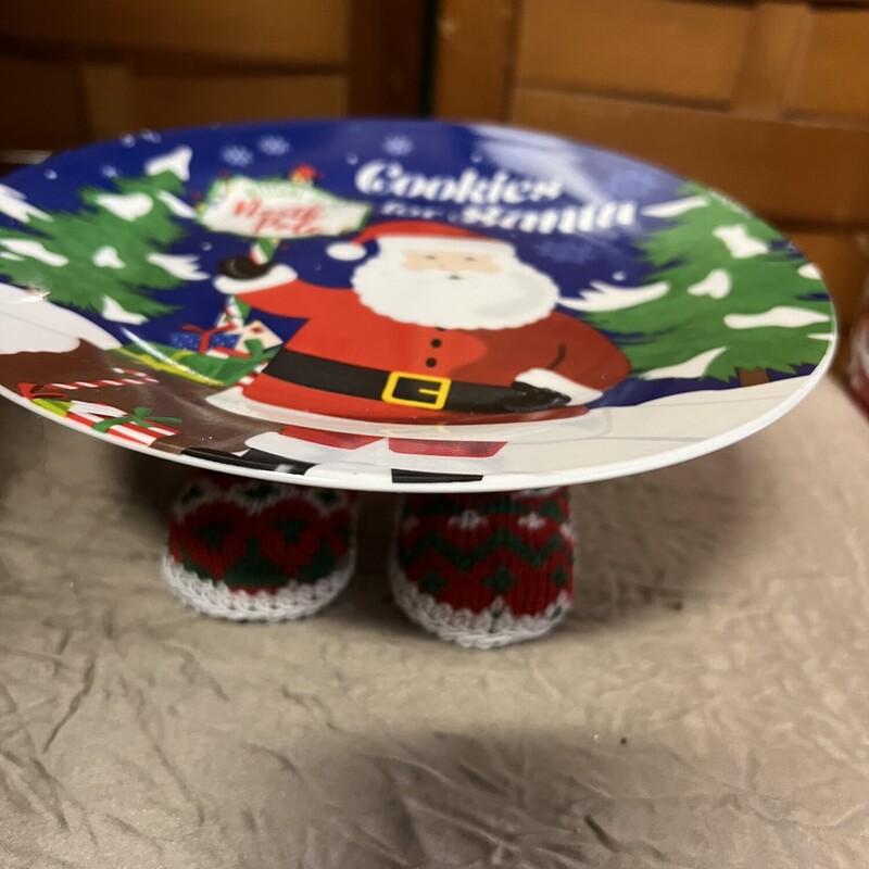 Santa Cookie Plate W/ Fee