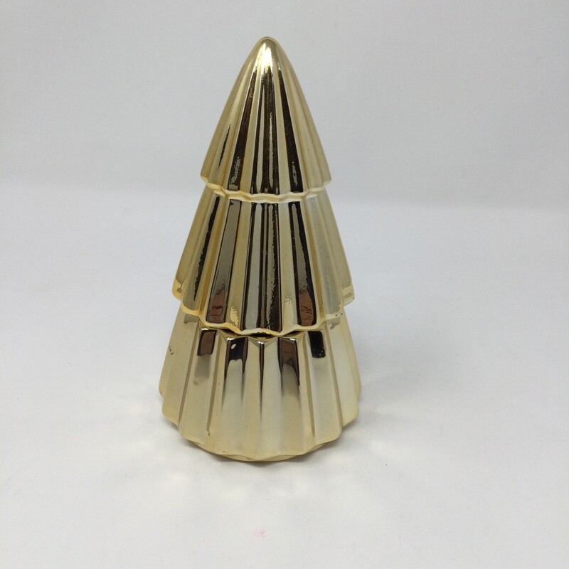 Gold Christmas Tree Candl