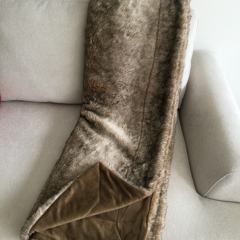 Faux Fur Throw,
Brown