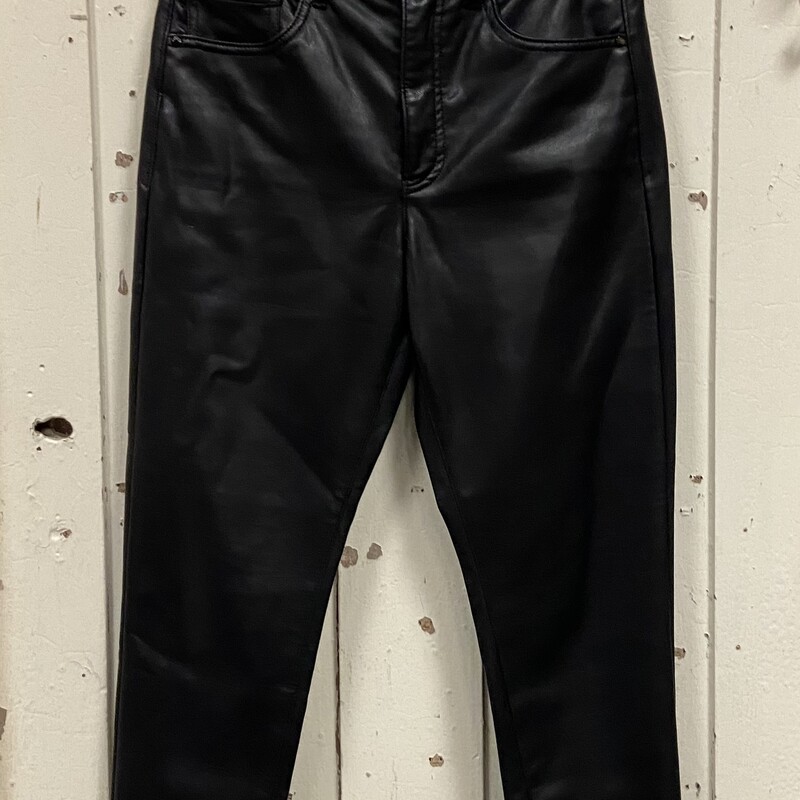 Blk Faux Lther Pant