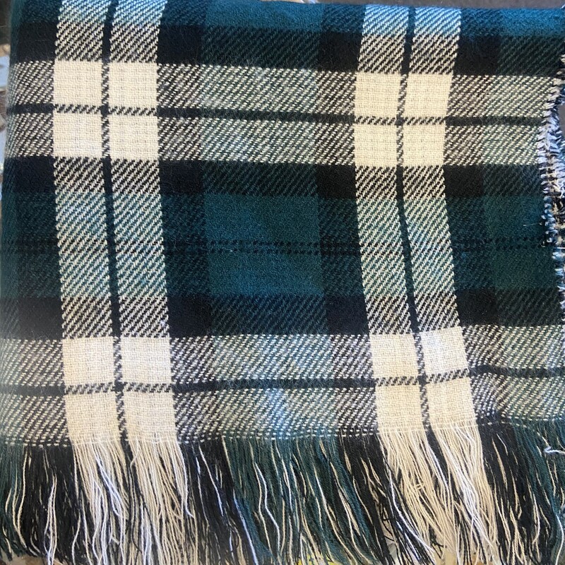 Grn/W/B Plaid Scarf