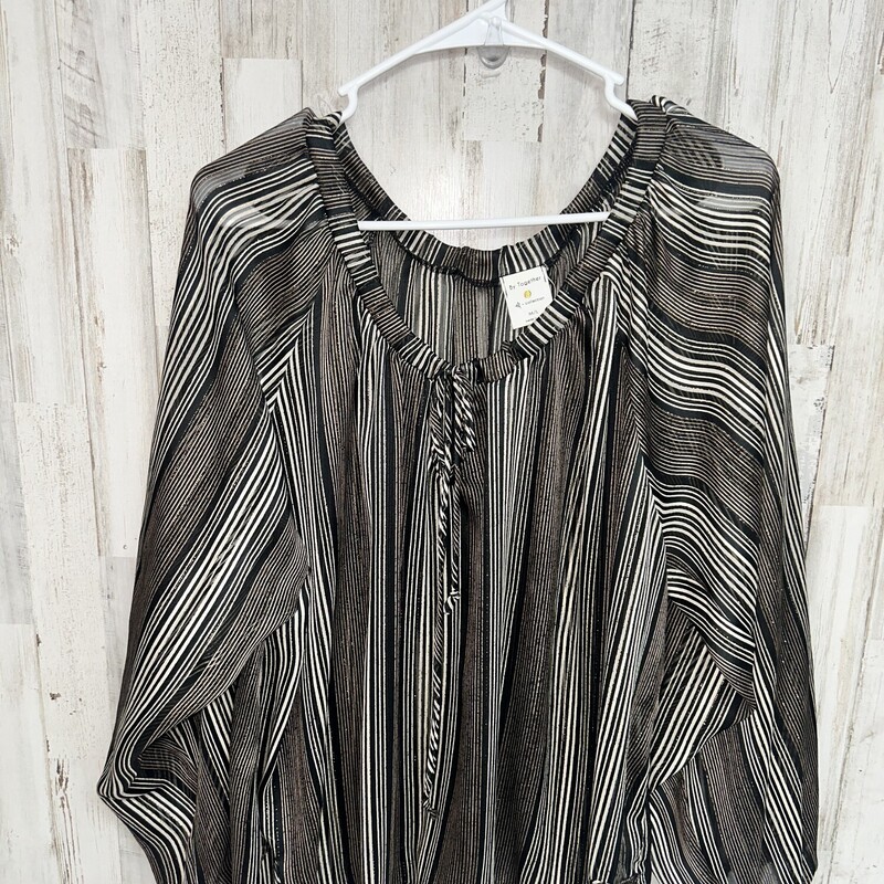 M/L Sheer Striped Top