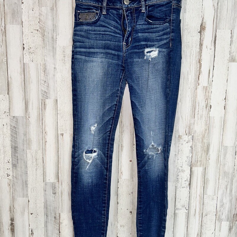 Sz6 Drk Ripped Jeans