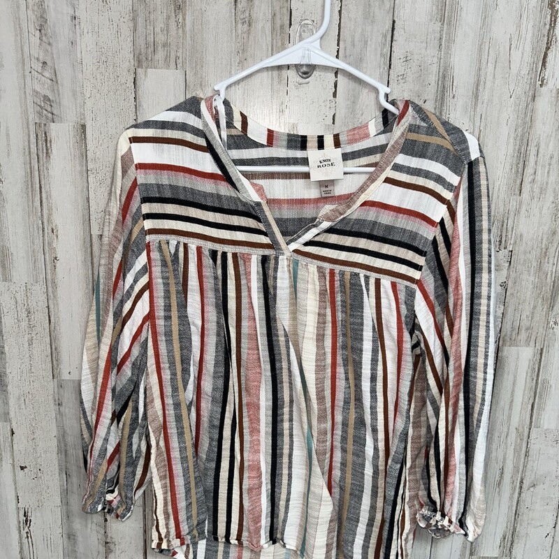 M Red Striped Top