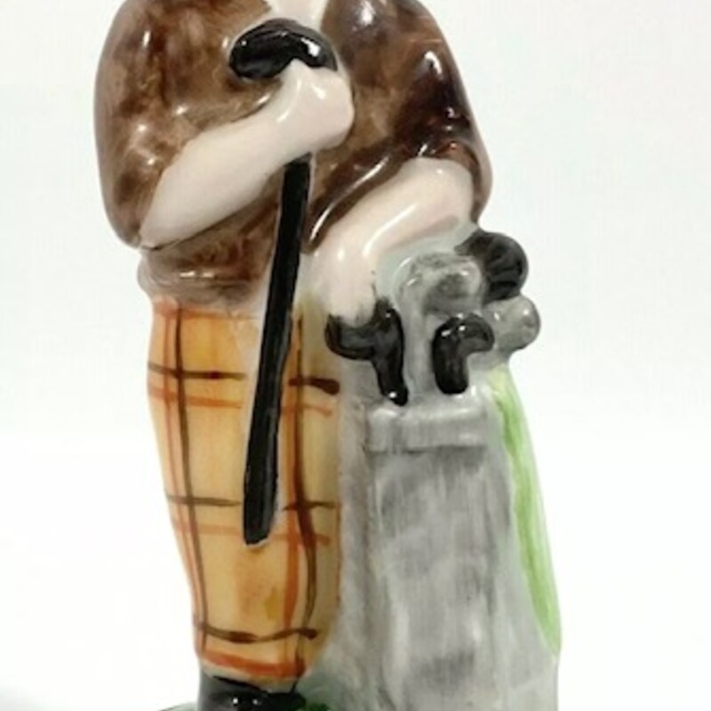 Peint Main Golfer Limoges
Green, Brown, Gold
Size: 2x4H