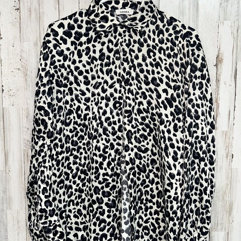 M Tan Leopard Button Up