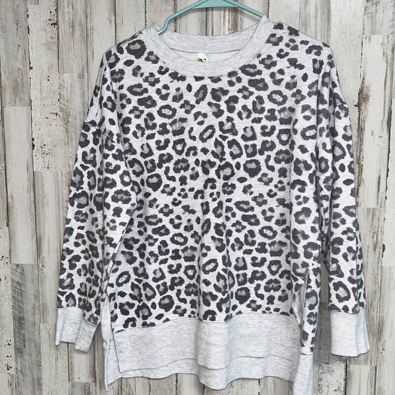 M Grey Leopard Sweatshirt