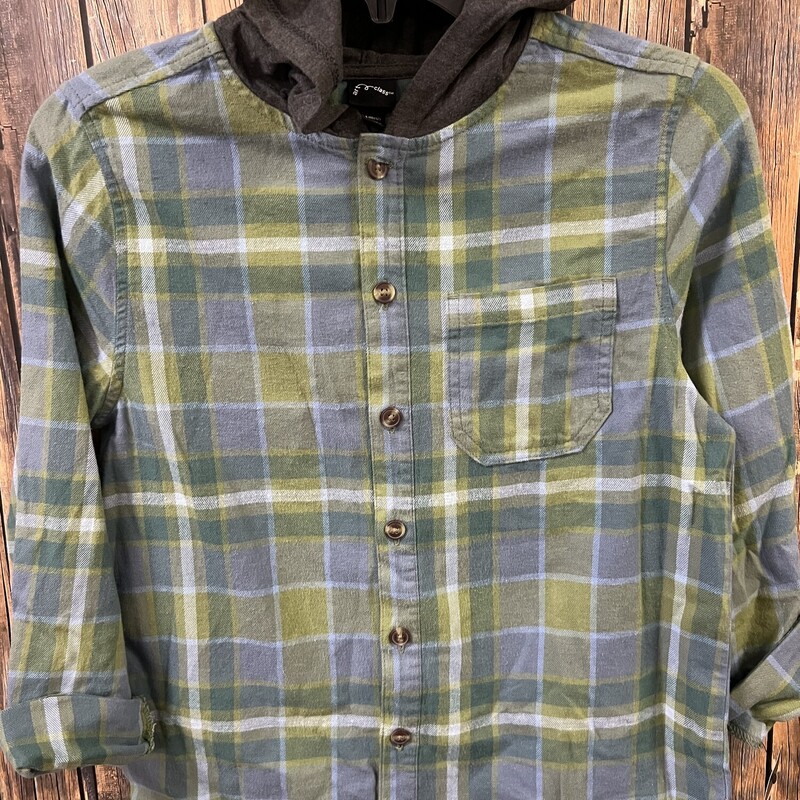 Nwt Green Flannel W/hood