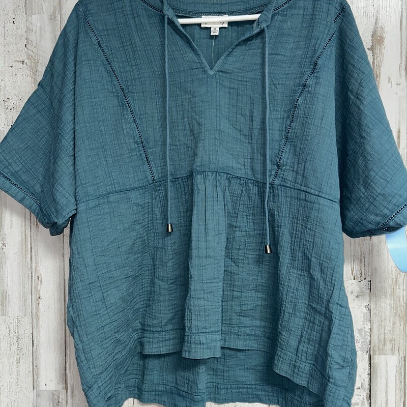 NEW XL Teal Muslin Eyelit, Teal, Size: Ladies XL