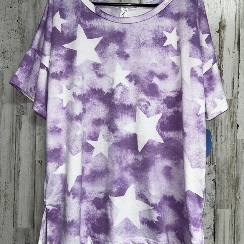 XL Purple Dye Star Top, Purple, Size: Ladies XL