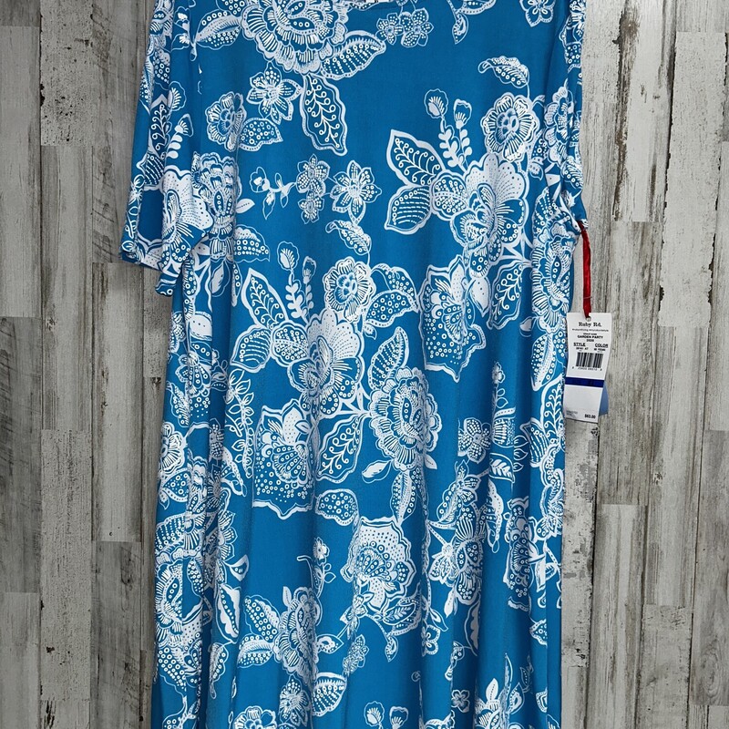 NEW XL Blue Flower Dress, Blue, Size: Ladies XL