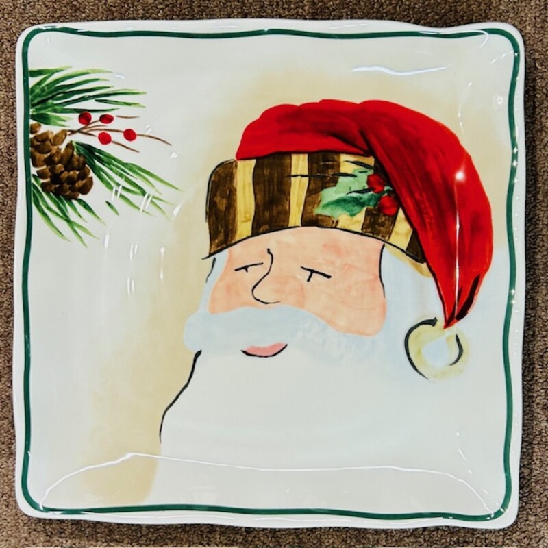 Maxcera Santa Head Plate
Red, Green, White
Size: 11x11H