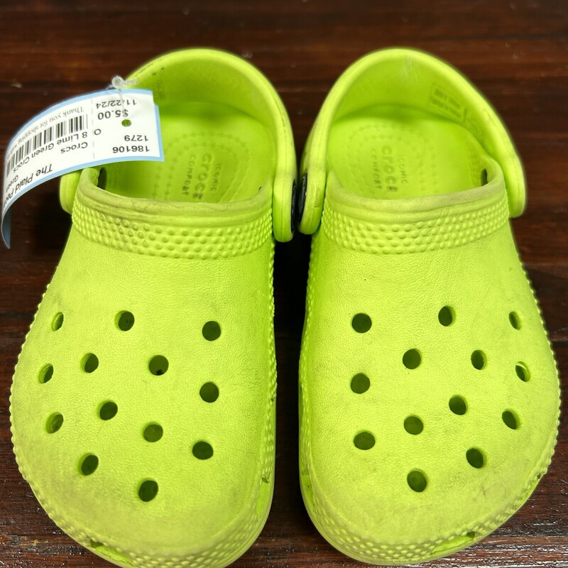 8 Lime Green Crocs