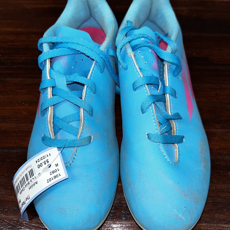 Y4.5 Blue Cleats, Blue, Size: Shoes Y4.5