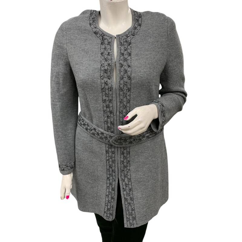 Basler Cardigan Wool S42, Grey, Size: L