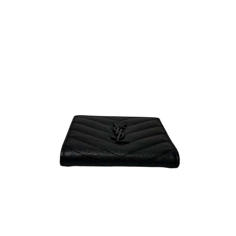 YSL Cassandre Matelasse Bi-Fold Wallet<br />
<br />
Style Code:<br />
PTR612579 0120<br />
<br />
Dimensions:<br />
4.1 x 3.3 x 0.9 in<br />
<br />
In very condition. Light scratching on hardware.<br />
<br />
Does not come with original dust bag or box.