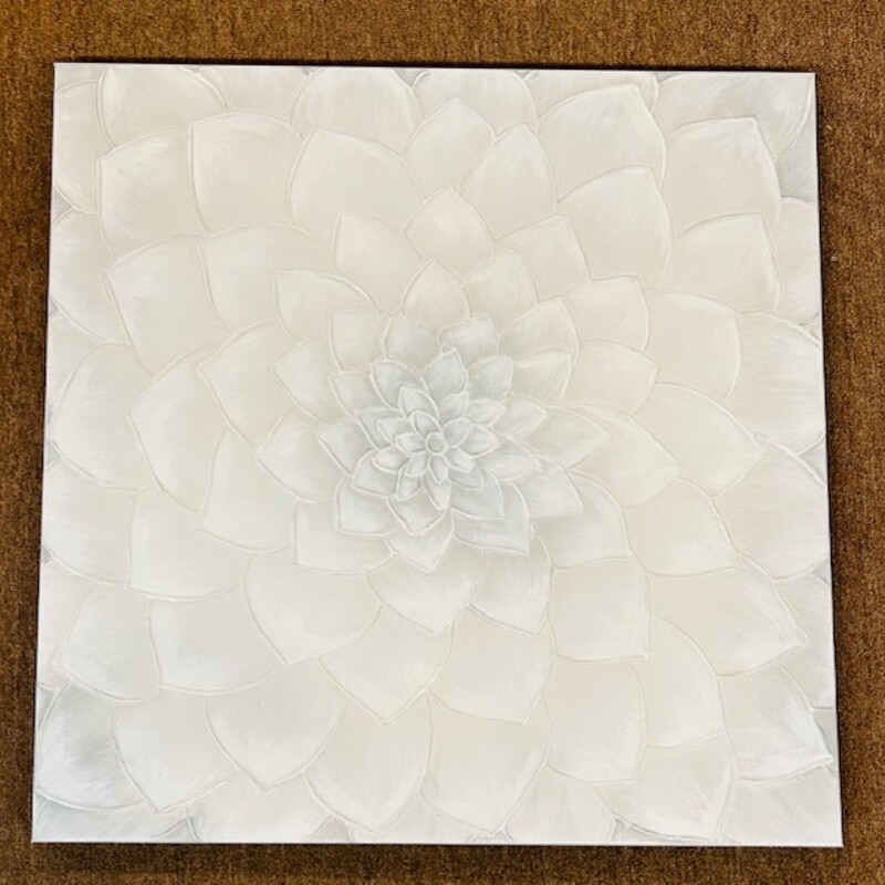 Textured Floral Canvas
White Gray Size: 30 x 30H