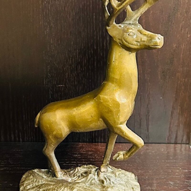 Bronze Stag Candleholder
 Bronze, Size: 5x8H