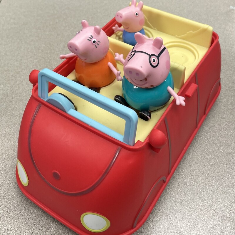 Peppa Pig Family Car, Red, Size: 3Y+
Includes three characters.
Honks and giggles.