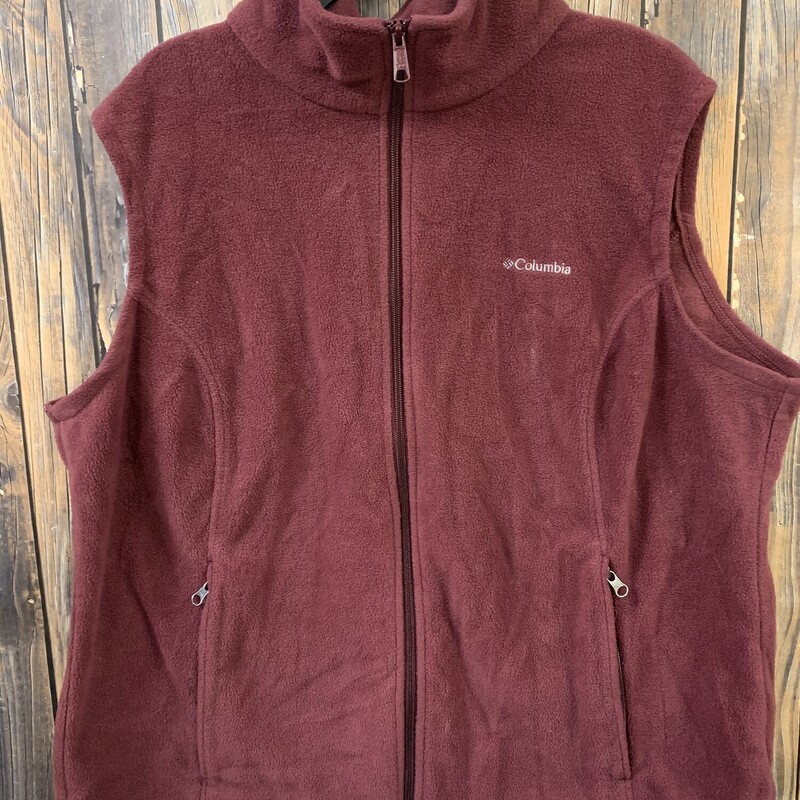 Maroon Columbia Vest, Size: 2XL