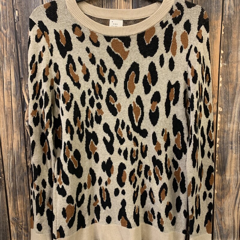 Leopard Print Sweater, Size: M