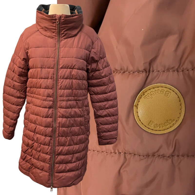 New Bench Succinct Quilted Jacket
Thinsulate Filling
Zip In Hood
Color: Clay
Size: Small