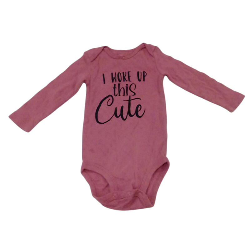 Long Sleeve Onesie: Pink