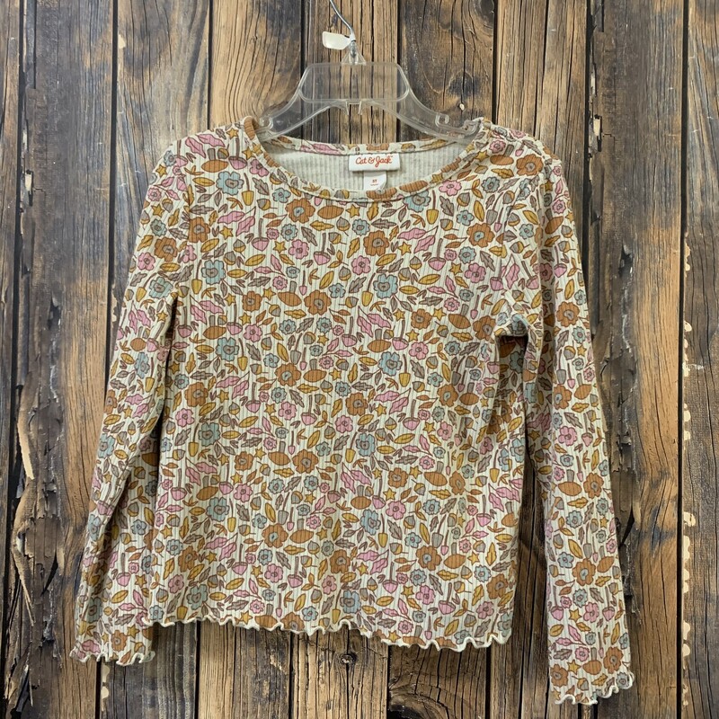 Fall Flower Shirt Cat And, Size: 5T