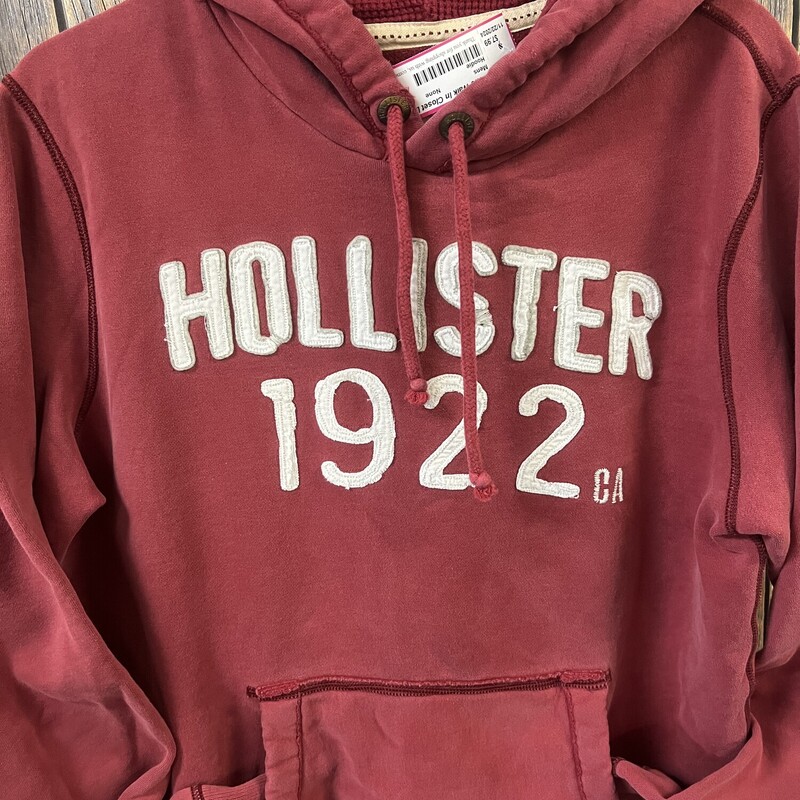 Red Hollister Hoodie, None, Size: L