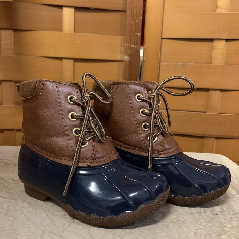 Brown/blue Duck Boots, Size: 8K