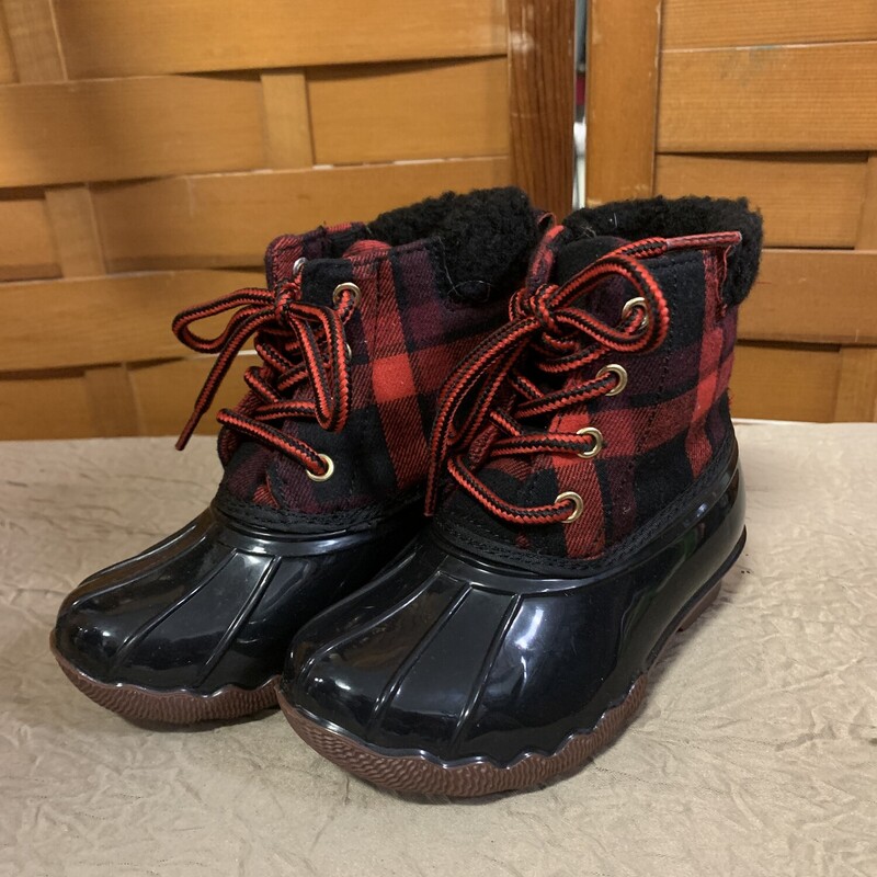 Red/black Duck Boots