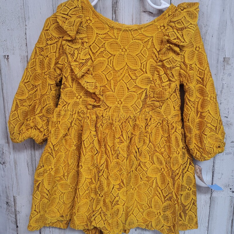 3T Yellow Lace Tunic, Yellow, Size: Girl 3T