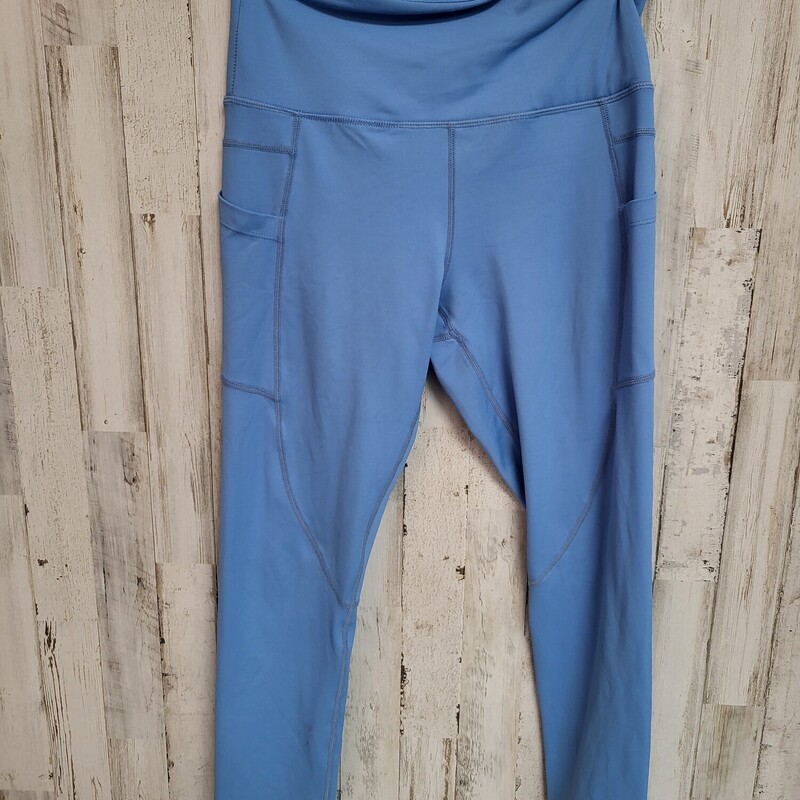 S Lt Blue Pocket Leggings, Blue, Size: Ladies S