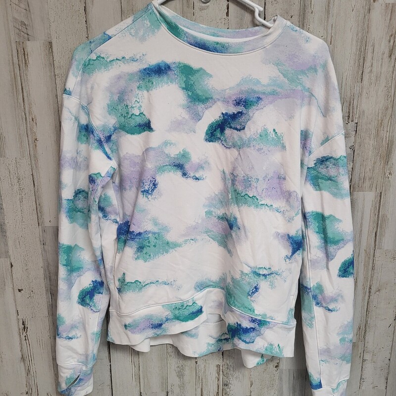 XS Teal Tie Dye Sweatshir, Teal, Size: Ladies XS