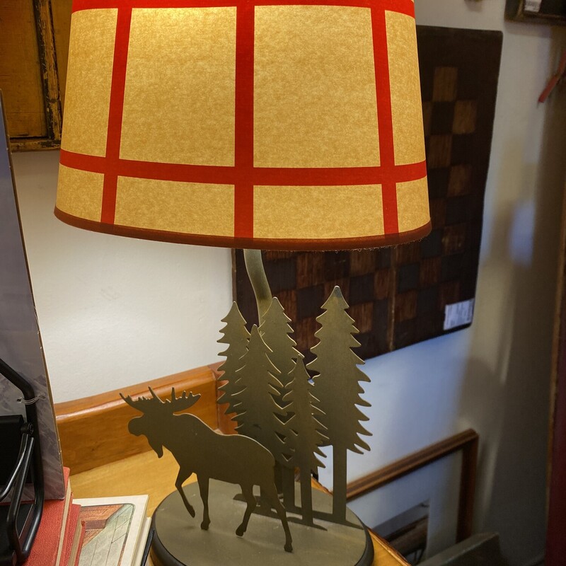 Rustic Moose Lamp