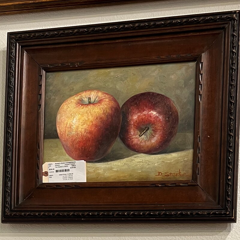 Two Apples D. Starke, Original, Framed