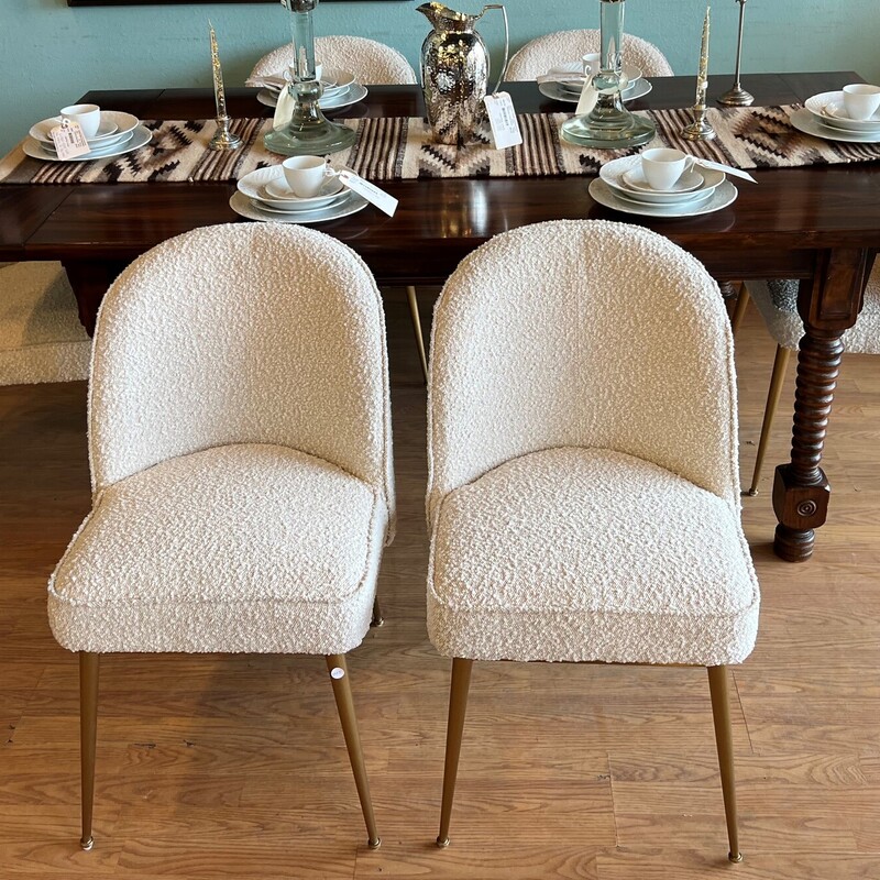 Dining White / Gold Mod, Set Of 6, Four Hands