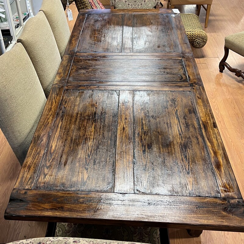 Dining Room Table, Rustic, 2 Leaves
86in long x 43in wide x 31in tall
18in leaves